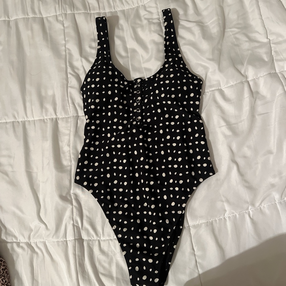 Black Polka Dot one piece swimsuit